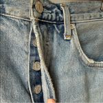 AGOLDE  Light Blue Distressed Jean Shorts Photo 8