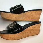 Coach Judith Black Wedge Sandals Photo 0