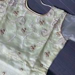 Party wear Indian Designer Maxi Anarkali 3pc suit Wedding Pakistani gown Yellow Size L Photo 10