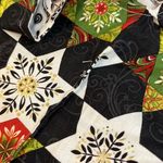 Handmade Christmas Holiday Snowflake Tote Bag Black Photo 4