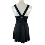 Attarco Black Sleeveless Skater Dress Scallop Edge Detail Size Medium Photo 2