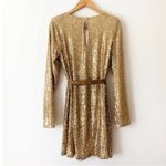 Ramy Brook  gold sequin mini dress with detachable waist tie NWT Photo 3