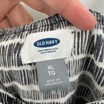 Old Navy Black Printed Scoop Neck Spaghetti Straps Ruffle Top Sundress Size XL Photo 3