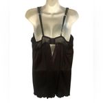Cacique Baby Doll Camisole Sz. 22/24 Underwire Black Back Hook Closure Sheer Photo 3