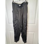 Aerie Satin Cargo Joggers Charcoal Gray Women's M High Rise Relaxed Fit Photo 1