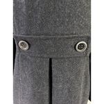 Miss Sixty Wool Blend Military Coat Gray XL Funnel Neck Bell Sleeves Mod Photo 14