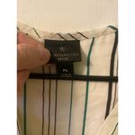 Worthington Womens 3/4 Sleeve Textured striped Pleat VNeck Top PL Photo 6
