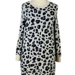 Loft Sweater Dress Crew Neck Long Sleeves Cream Leopard Women’s Plus Size XXL Photo 0