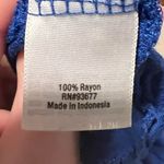 a.n.a . Cobalt blue long sleeve boat neck twist front blouse size large Photo 3