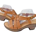 *Born Wedge Sandals Women’s Size 10 Brown Leather Strappy Comfort Summer Travel Photo 7