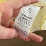 Ganni  Pale Butter Yellow Floral Pleated Georgette Mini Dress Size Medium Photo 6