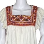 Free People Dress Womens XS White Red Embroidered Day Glow Mini Boho Festival Photo 4