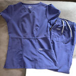 Jaanuu Navy Blue Scrub Set Photo 0