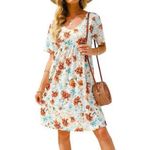 Hibluco Women Oversized Babydoll Floral Midi T Photo 3
