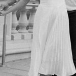 White Pleated Dress Size XS Photo 2