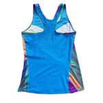 Nike Pro Hypercool Frequency Tank Medium Rainbow Blue Mesh Run Top Workout Photo 5