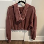 Urban Outfitters  fleece cropped zip up hoodie Photo 1