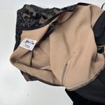 VTG Black Tan Velvet Floral Dress Formal Gown Whimsigoth Dark Romantic L‎ Gothic Size L Photo 3