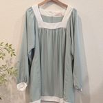 Sancia Audrey Babydoll Mini Dress in Celadon Ink Green Size Small NWT Photo 0