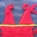 VICI Collection Tiered Tulle Midi Dress Red Sz large Photo 11