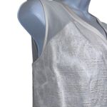 Lafayette 148 NWT Sheath Dress Sleeveless Textured Sheer Inserts Cream size 6 Photo 7