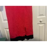 Hot Pink Knit Midi Dress Dolman Sleeve Black Trim Elegant Womens‎ Large NWT Photo 3