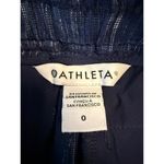 Athleta Women’s Cabo Linen 4” Shorts Size 0 Blue Dark Wash Drawstring Casual Photo 4
