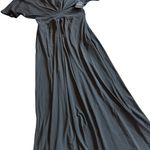 Boston Proper  Black Kimono Sleeve Wrap Front Maxi Length Stretch Size Medium NWT Photo 5