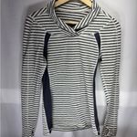 Lululemon Athletica Navy and White Striped Long Sleeve Top Photo 1