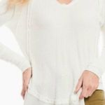Free People  we the free Catalina v-neck long sleeve wafle knit thermal shirt S Photo 3