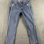 Pull & Bear  Jeans Women‎ 38 EUR Button Fly Frayed Raw Hem Denim Pants Photo 0