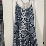 Eight Sixty Blue Snakeskin Dress Photo 0