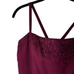 Mori Lee  Vintage Corset Boned Top Embroidered Burgundy WhimsyGoth Fairy Size S Photo 5