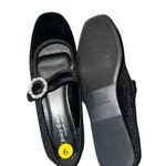 Juicy Couture NEW  Velvety Black Mary Janes Flats Pearl Buckle Photo 5