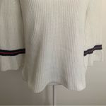 CAbi Ace V-Neck Preppy Bell Sleeve White Sweater Style 5639 Size S Photo 5