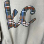 KC Kansas City Sweatshirt Beige Plaid Earth Tones Sz Large Tan Photo 7