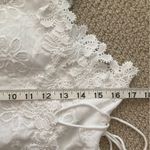 Elegant White Lace Midi Dress Adjustable Tie Straps Women’s Size Medium Like New Photo 6