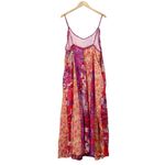 Free People Moondive Maxi Red Combo Size XL Boho Patchwork Backless Beachy Dress Photo 3