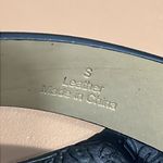 Stone Mountain black leather belt sz small pleather tooled zip up belt bag NWOT Photo 5