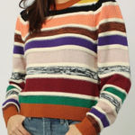 Dear John MADISON STRIPED LONG SLEEVE SWEATER AUTUMN Photo 0