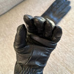 None Vintage black leather gloves size large Photo 5