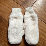 American Eagle Women’s White Fluffy Mittens Photo 0