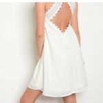 LOVERICHE NWT Sz L Gorgeous Spaghetti Strap Chiffon Slip Dress In Off White Photo 5