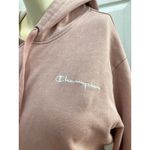 Champion Size Small Pink Acid Wash Hoodie White Logo Women's Pullover Sweater Photo 3