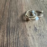 Bansri Elegant Gold Ring with Crystal Accent Rings Size 7 3piece Photo 2