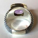 MICHAEL DAWKINS Starry Night Faceted Purple Amethyst Sterling Silver Ring Sz 9 Photo 9