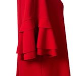 Tiana B . Dress Shift Ruffle Sleeves Scoop Neck Red Petite Women’s Size 12P Photo 8