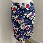 Ann Taylor Red/White/Blue Cotton Floral Pencil Skirt sz 2 Photo 3