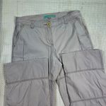 Boden Women Beige Cargo Pants Cuff Button Detail Wide Leg Cotton Size 6R Tan Photo 2