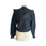 Aerie Offline By  Black Knit Cropped Cardigan Hoodie Photo 2